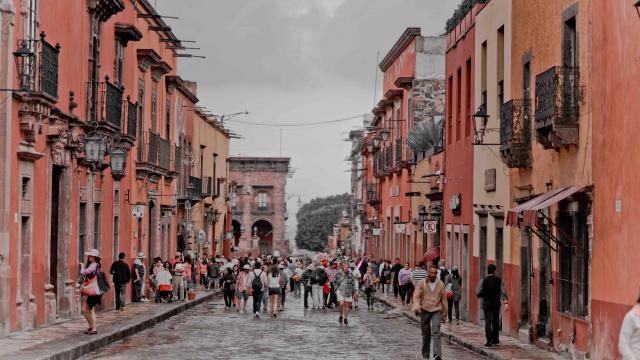 Mexican city street scene
